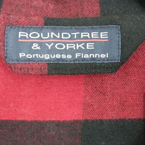 Roundtree & Yorke Men Red and Black Plaid Pajama Set Sz L - Picture 12 of 16